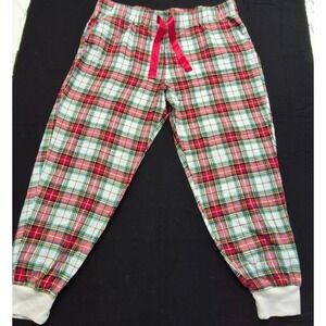 Magellan Outdoor women's red plaid pajama lounge pants ribbon drawstring XXL